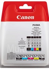 Canon originální ink PGI-570/CLI-571 PGBK/C/M/Y/BK Multi pack, black/color, 0372C004, Cano