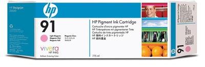 Inkoustová cartridge HP Designjet Z6100, C9471A, light magenta, No. 91, 775 ml, O