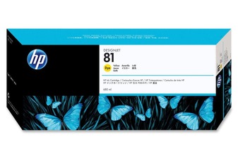 Inkoustová cartridge HP DesignJet 5000, PS, UV, 5500, PS, UV, C4933A, yellow, No. 81, 680m
