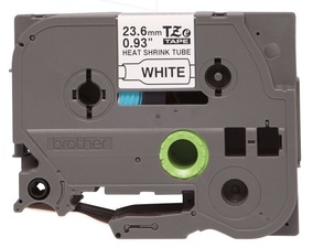 Brother originální páska do tiskárny štítků, Brother, HSE-251, černý tisk/bílý podklad, 1.