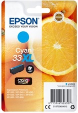 Epson originální ink C13T33624012, T33XL, cyan, 8,9ml, Epson Expression Home a Premium XP-