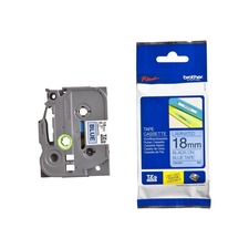 Brother originální páska do tiskárny štítků, Brother, TZE-541, černý tisk/modrý podklad, l