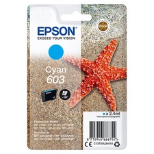 Epson originální ink C13T03U24010, 603 cyan, 2.4ml, Epson Expression Home XP-2100, 2105,