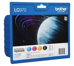 Brother originální ink LC-970VALBP, CMYK, 300str., Brother DCP-135C, 150C, MFC-235C, 260C