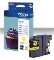 Inkoustová cartrige, Brother, Brother MFC-J4510 DW, yellow, LC123Y, 600 str.