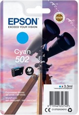 Epson originální ink C13T02V24010, 502, T02V240, cyan, 165str., 3.3ml, Epson XP-5100, XP-5