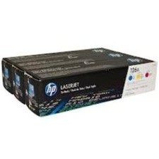 HP originální toner CF341A, CMY, 1000str., 126A, HP LaserJet+, N, 900g, 3ks