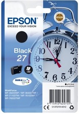 Epson originální ink C13T27014012, 27, black, 6,2ml, Epson WF-3620, 3640, 7110, 7610, 7620